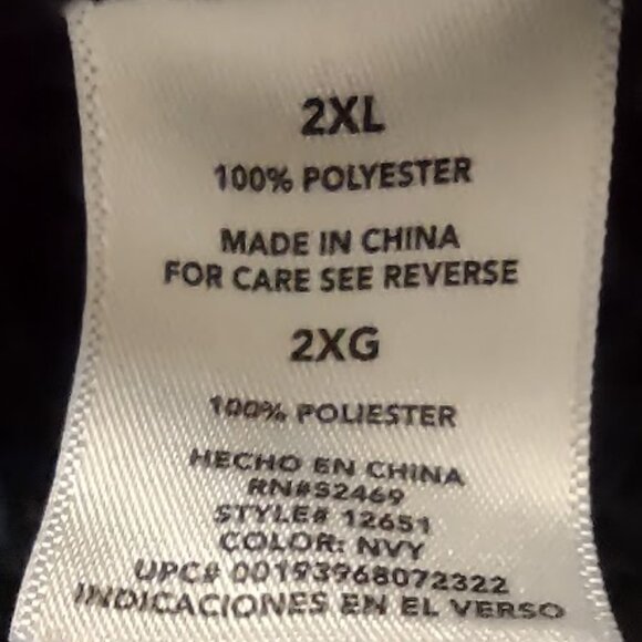 ALPINE SHERPA FLEECE PULLOVER DARK BLUE & BLACK PATTERN WOMEN'S SIZE 2XL(XXL) - Picture 9 of 10